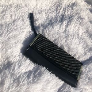 Black clutch bag